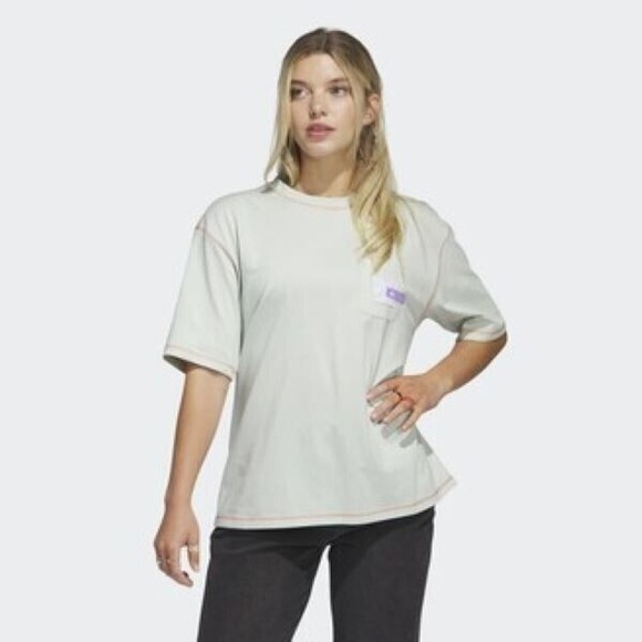 Adidas Sport Statement Boyfriend Pocket T-Shirt - Picture 2 of 4